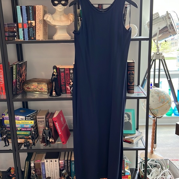 Armani Exchange Maxi Tank Dress, Navy Blue - Picture 2 of 7